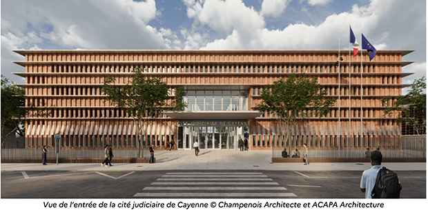 Future cité judiciaire de Cayenne : le groupement Nofrayane, Champenois Architecte et ACAPA Architecture sélectionné