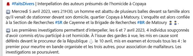 Des frères « tueurs à gage » font une boucherie à Matoury : 29 plaies par balles pour l’homme abattu