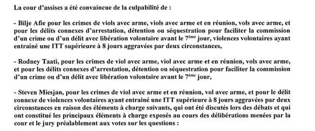 Le braqueur était aussi un violeur : 20 ans de réclusion criminelle pour Bilije Afie pour avoir abusé de 4 femmes et séquestré leur compagnon en réunion, 2 absents au procès prennent 15 ans