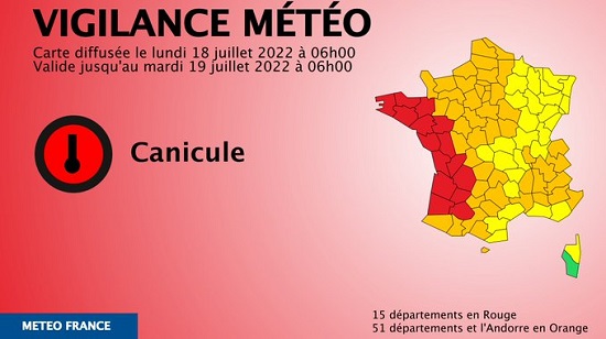 « Pic de chaleur extrême » dans l’Hexagone