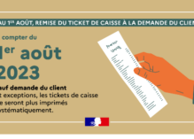 Le 1er août : mise en place du ticket de caisse à la demande