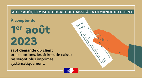 Le 1er août : mise en place du ticket de caisse à la demande