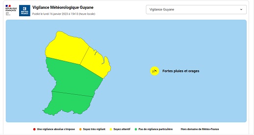 Vigilance jaune « Fortes pluies et orages »